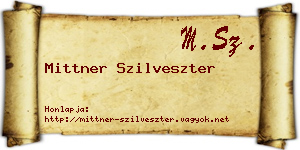 Mittner Szilveszter névjegykártya