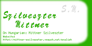 szilveszter mittner business card